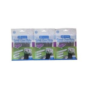 3 Pack N-Bone Ferret Chew Sticks Bacon Flavor, 1.87-oz Bag